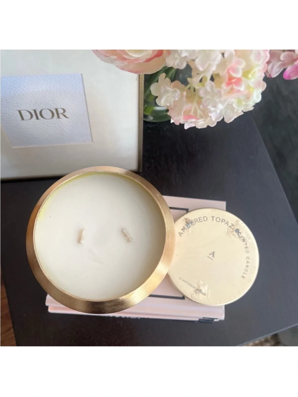 NWT Anthropologie The Gather Candle Ambered Topaz/ Medium